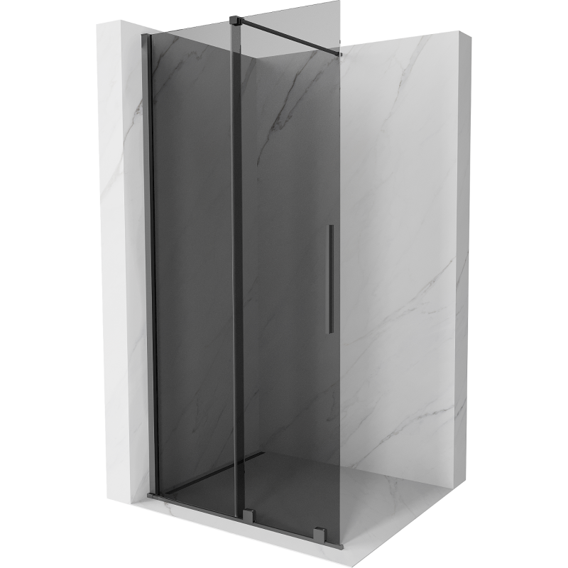 Mexen Velar ścianka prysznicowa rozsuwana Walk-in 100 x 200 cm, grafit 8 mm, gun metal - 871-100-000-43-95