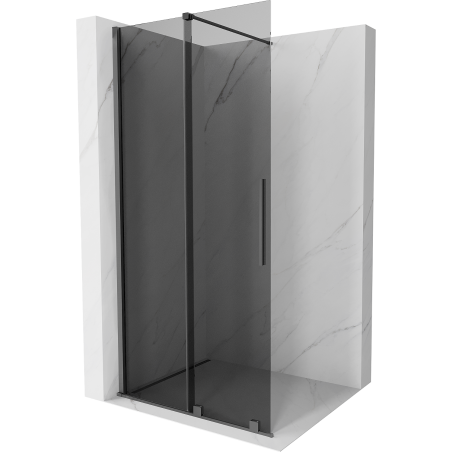 Mexen Velar ścianka prysznicowa rozsuwana Walk-in 120 x 200 cm, grafit 8 mm, gun metal - 871-120-000-43-95