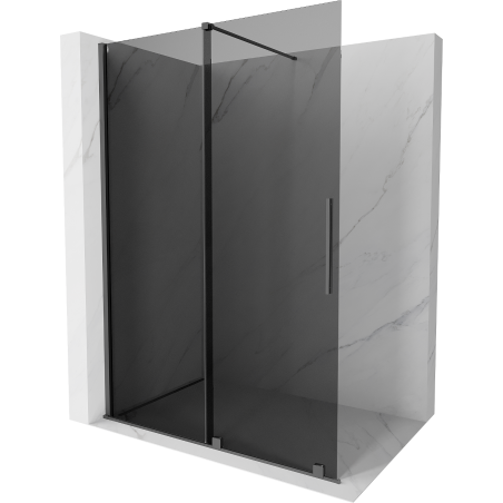 Mexen Velar ścianka prysznicowa rozsuwana Walk-in 130 x 200 cm, grafit 8 mm, gun metal - 871-130-000-43-95