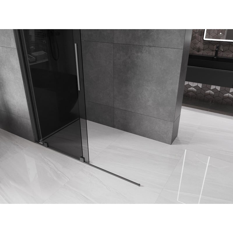Mexen Velar ścianka prysznicowa rozsuwana Walk-in 130 x 200 cm, grafit 8 mm, gun metal - 871-130-000-43-95
