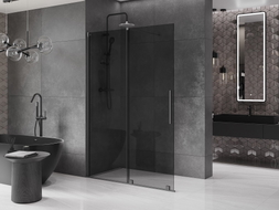 Mexen Velar ścianka prysznicowa rozsuwana Walk-in 130 x 200 cm, grafit 8 mm, gun metal - 871-130-000-43-95