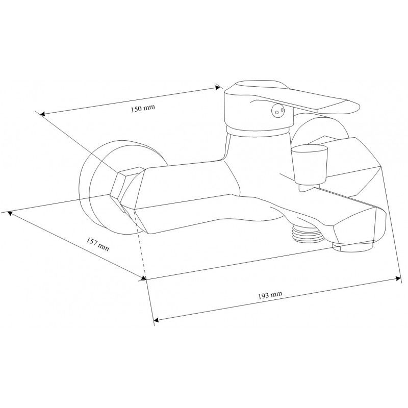 Mexen Sabre R62 zestaw wannowy, biały - 72103R62-20