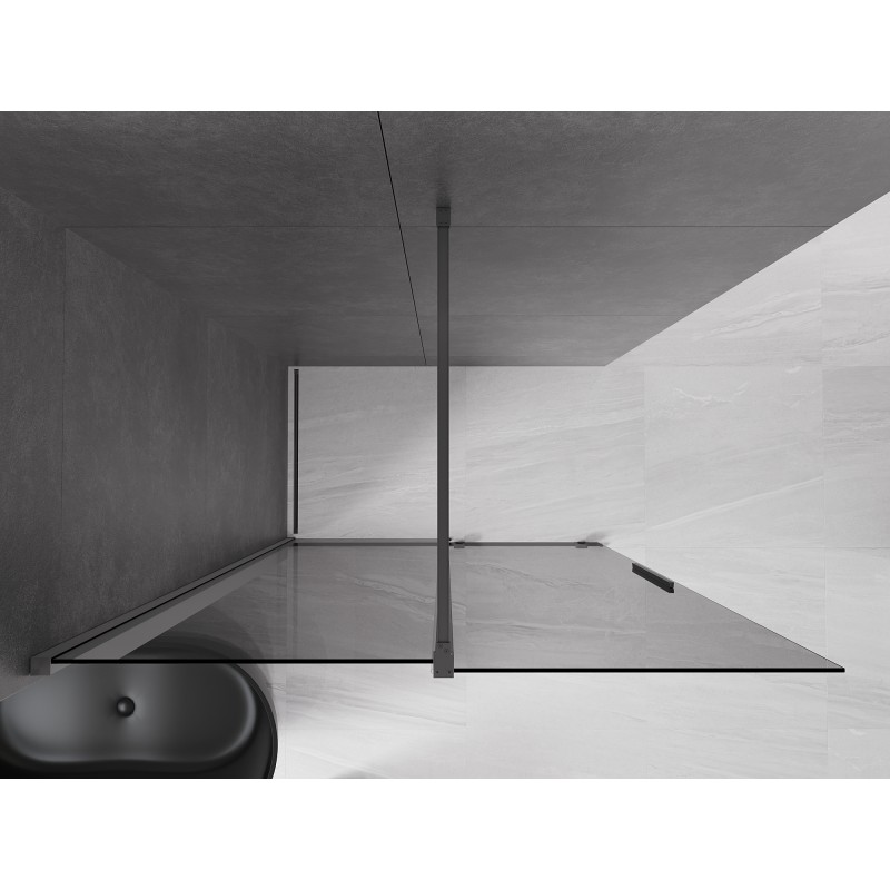 Mexen Velar ścianka prysznicowa rozsuwana Walk-in 150 x 200 cm, grafit 8 mm, gun metal - 871-150-000-43-95