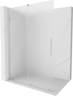 Mexen Velar ścianka prysznicowa rozsuwana Walk-in 140 x 200 cm, szron 8 mm, nikiel szczotkowany - 871-140-000-33-97