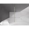 Mexen Velar ścianka prysznicowa rozsuwana Walk-in 130 x 200 cm, szron 8 mm, nikiel szczotkowany - 871-130-000-33-97