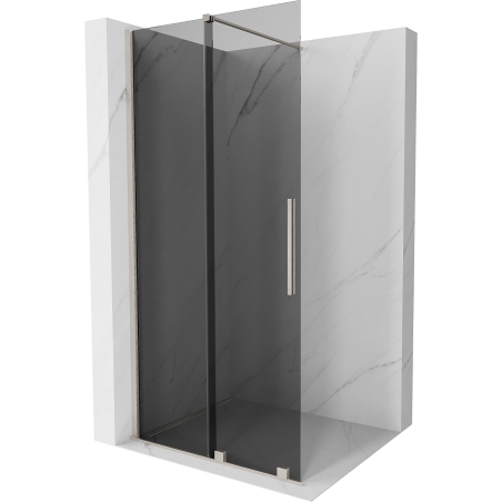 Mexen Velar ścianka prysznicowa rozsuwana Walk-in 80 x 200 cm, grafit 8 mm, nikiel szczotkowany - 871-080-000-43-97