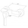 Mexen Sabre DF62 zestaw prysznicowy, czarny - 72104DF62-70
