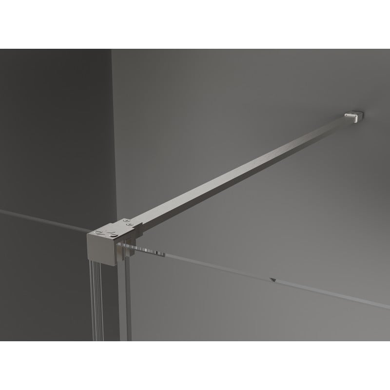 Mexen Velar ścianka prysznicowa rozsuwana Walk-in 85 x 200 cm, grafit 8 mm, nikiel szczotkowany - 871-085-000-43-97