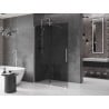 Mexen Velar ścianka prysznicowa rozsuwana Walk-in 140 x 200 cm, grafit 8 mm, nikiel szczotkowany - 871-140-000-43-97