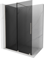 Mexen Velar ścianka prysznicowa rozsuwana Walk-in 160 x 200 cm, grafit 8 mm, nikiel szczotkowany - 871-160-000-43-97