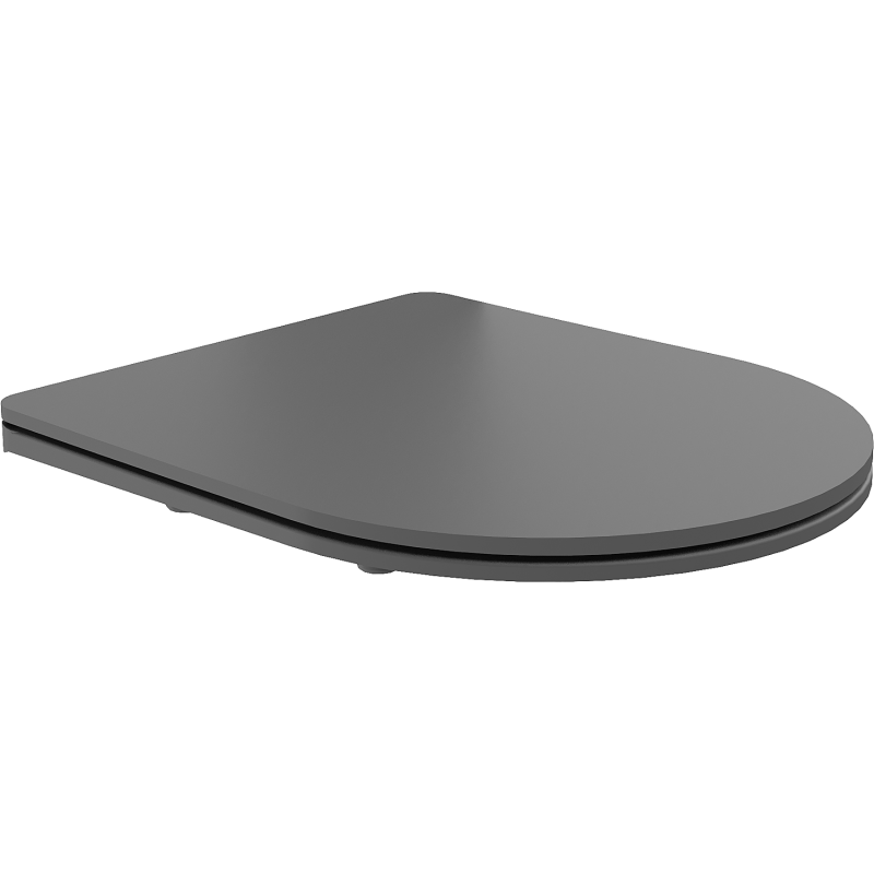 Mexen deska wolnoopadająca slim, duroplast, szara ciemna mat - 39740071
