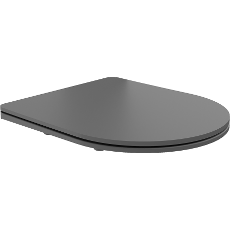 Mexen deska wolnoopadająca slim, duroplast, szara ciemna mat - 39740071
