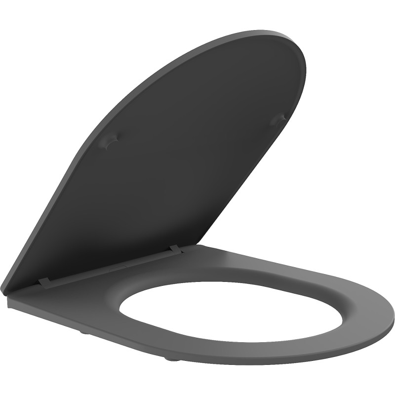 Mexen deska wolnoopadająca slim, duroplast, szara ciemna mat - 39740071