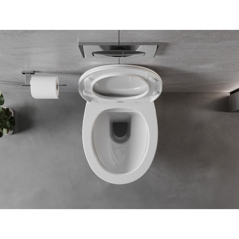 Mexen Egg miska wc Rimless z deską wolnoopadającą slim, duroplast, biała połysk - 30245000