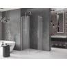 Mexen Velar L Duo kabina prysznicowa rozsuwana 100 x 90 cm, szron, nikiel szczotkowany - 871-100-090-02-33-97