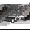 Mexen Velar ścianka prysznicowa rozsuwana Walk-in 130 x 200 cm, grafit 8 mm, biała - 871-130-000-43-20