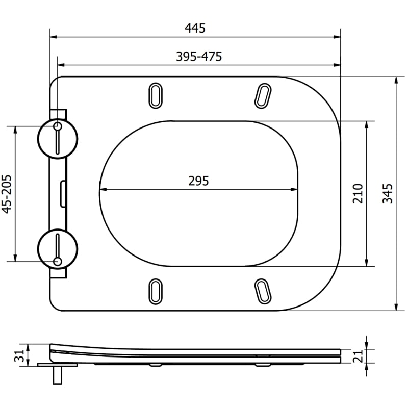 Mexen Teo deska wolnoopadająca slim, duroplast, szara jasna mat - 39840061