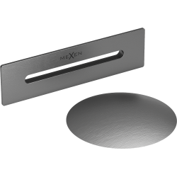 Mexen Uni korek z przelewem do wanny wolnostojącej, gun gray szczotkowany - 5100-66