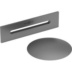 Mexen Uni korek z przelewem do wanny wolnostojącej, gun metal - 5100-95