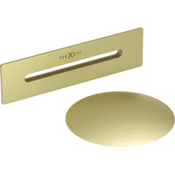 Mexen Uni korek z przelewem do wanny wolnostojącej, złoty szczotkowany - 5100-55