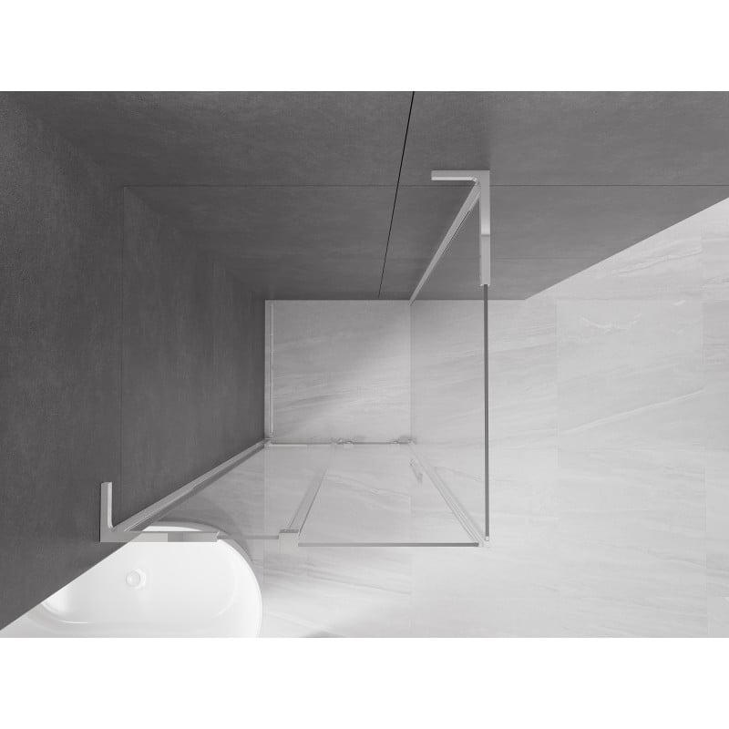 Mexen Velar L kabina prysznicowa rozsuwana 100 x 100 cm, transparent, chrom - 871-100-100-03-01
