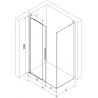 Mexen Velar L kabina prysznicowa rozsuwana 100 x 100 cm, transparent, chrom - 871-100-100-03-01