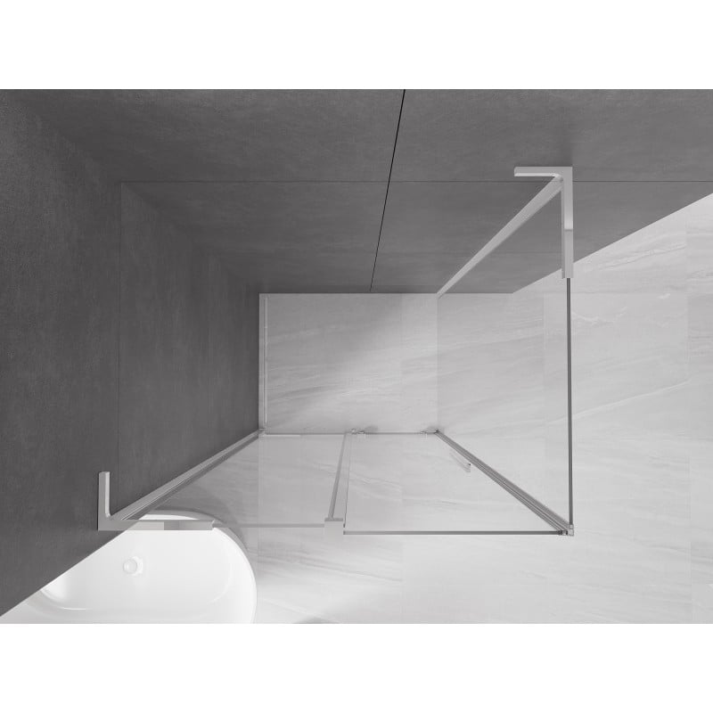 Mexen Velar L kabina prysznicowa rozsuwana 110 x 90 cm, transparent, chrom - 871-110-090-03-01