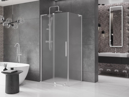 Mexen Velar L kabina prysznicowa rozsuwana 100 x 120 cm, szron, chrom - 871-100-120-33-01