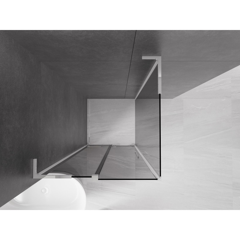 Mexen Velar L kabina prysznicowa rozsuwana 100 x 100 cm, grafit, chrom - 871-100-100-43-01