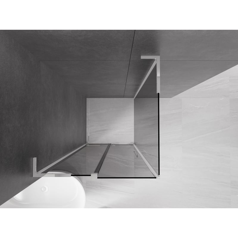 Mexen Velar L kabina prysznicowa rozsuwana 120 x 120 cm, grafit, chrom - 871-120-120-43-01