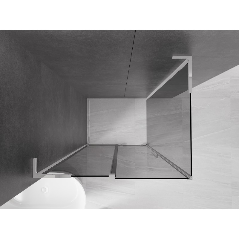 Mexen Velar L kabina prysznicowa rozsuwana 90 x 85 cm, grafit, chrom - 871-090-085-43-01