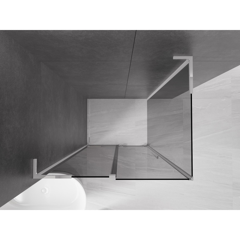 Mexen Velar L kabina prysznicowa rozsuwana 100 x 80 cm, grafit, chrom - 871-100-080-43-01