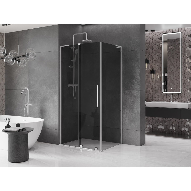 Mexen Velar L kabina prysznicowa rozsuwana 100 x 110 cm, grafit, chrom - 871-100-110-43-01