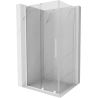 Mexen Velar L kabina prysznicowa rozsuwana 90 x 75 cm, transparent, biała - 871-090-075-03-20