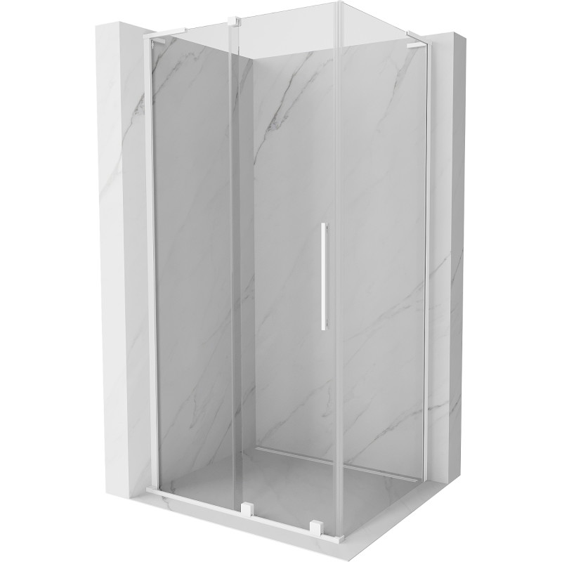 Mexen Velar L kabina prysznicowa rozsuwana 100 x 70 cm, transparent, biała - 871-100-070-03-20