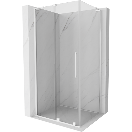 Mexen Velar L kabina prysznicowa rozsuwana 100 x 70 cm, transparent, biała - 871-100-070-03-20