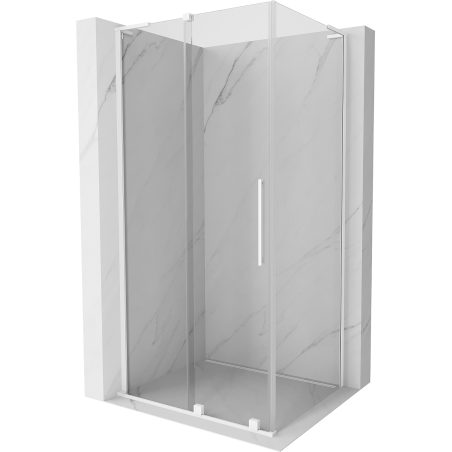 Mexen Velar L kabina prysznicowa rozsuwana 100 x 90 cm, transparent, biała - 871-100-090-03-20