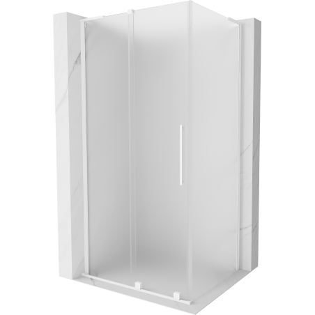 Mexen Velar L kabina prysznicowa rozsuwana 90 x 85 cm, szron, biała - 871-090-085-33-20