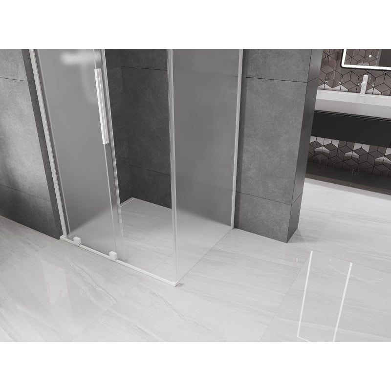 Mexen Velar L kabina prysznicowa rozsuwana 120 x 90 cm, szron, biała - 871-120-090-33-20