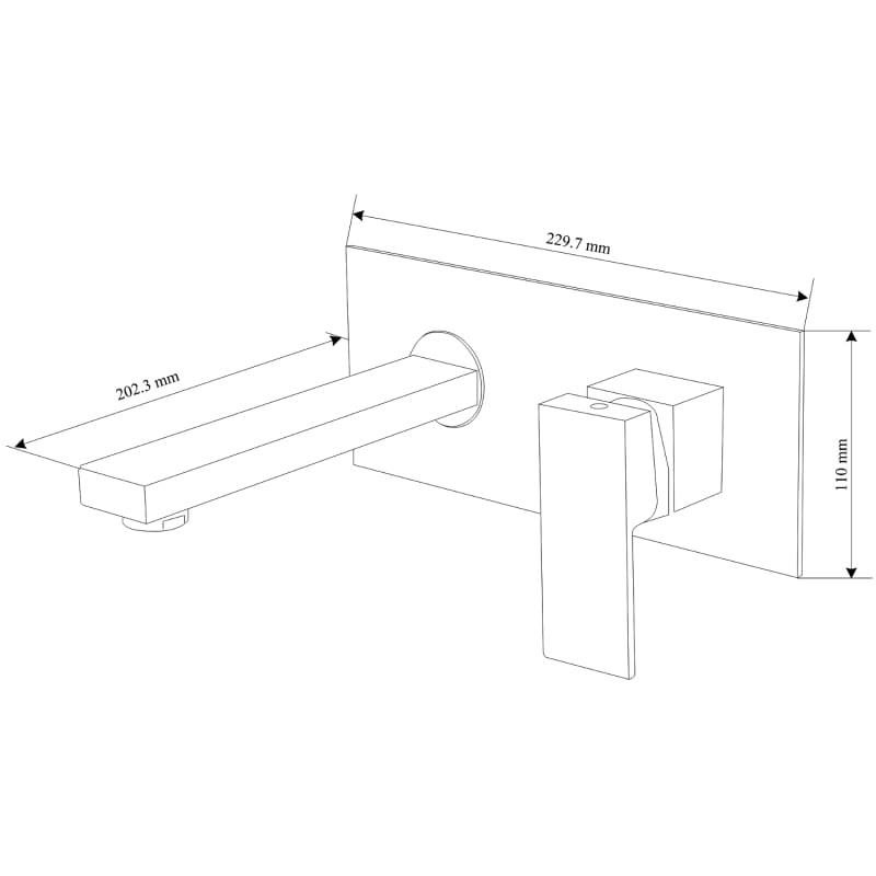 Mexen Cube bateria umywalkowa podtynkowa, złota - 73115-50