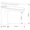 Mexen Trinity bateria umywalkowa, czarna - 72600-70