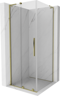 Mexen Velar L kabina prysznicowa rozsuwana 100 x 100 cm, transparent, złota - 871-100-100-03-50