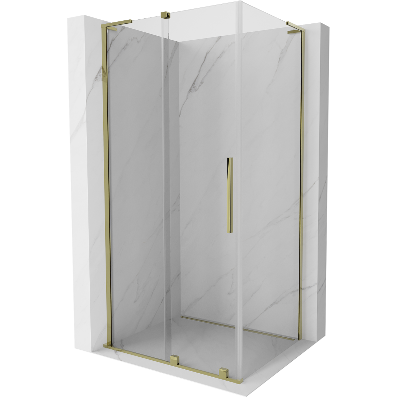 Mexen Velar L kabina prysznicowa rozsuwana 100 x 80 cm, transparent, złota - 871-100-080-03-50