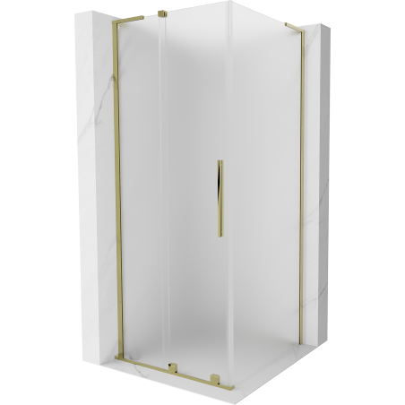 Mexen Velar L kabina prysznicowa rozsuwana 110 x 110 cm, szron, złota - 871-110-110-33-50