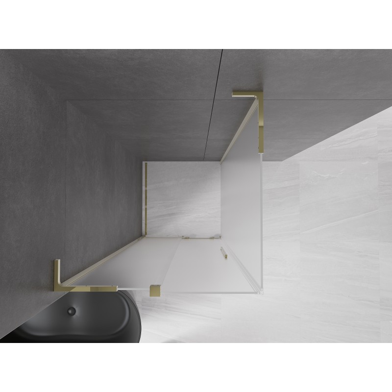 Mexen Velar L kabina prysznicowa rozsuwana 90 x 90 cm, szron, złota - 871-090-090-33-50