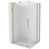 Mexen Velar L kabina prysznicowa rozsuwana 90 x 70 cm, szron, złota - 871-090-070-33-50