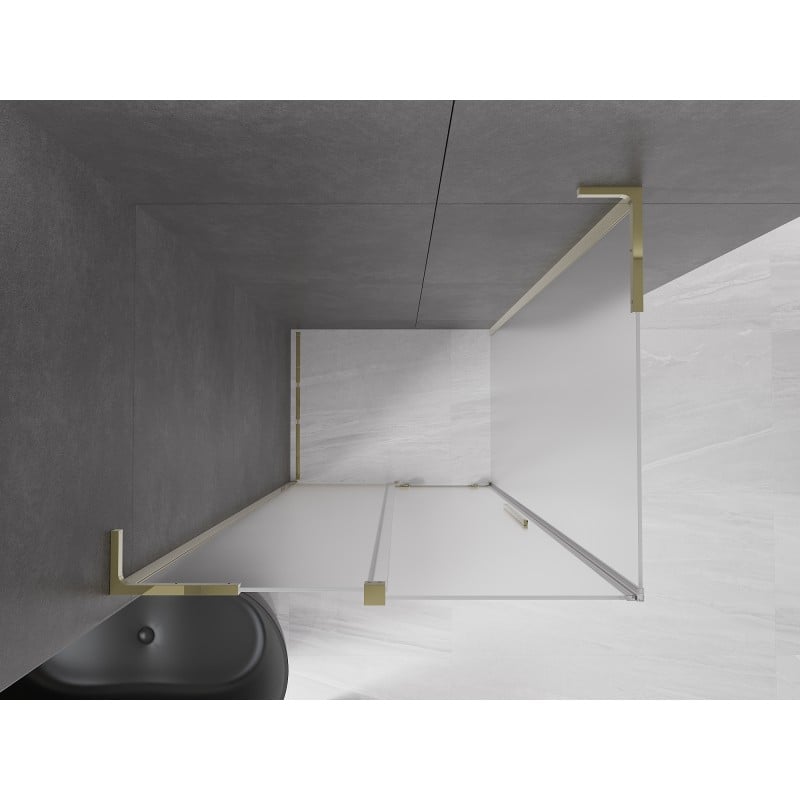 Mexen Velar L kabina prysznicowa rozsuwana 90 x 70 cm, szron, złota - 871-090-070-33-50