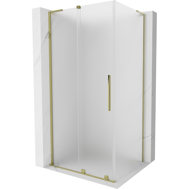 Mexen Velar L kabina prysznicowa rozsuwana 100 x 85 cm, szron, złota - 871-100-085-33-50