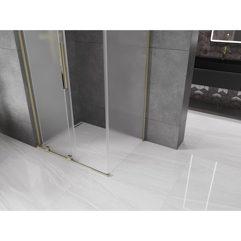 Mexen Velar L kabina prysznicowa rozsuwana 110 x 85 cm, szron, złota - 871-110-085-33-50