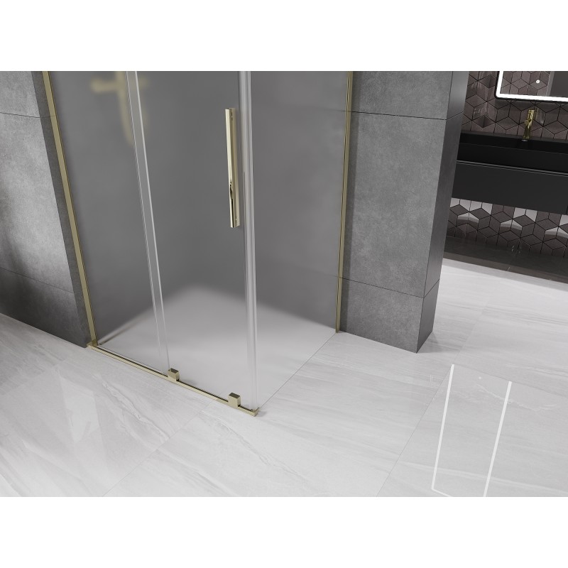 Mexen Velar L kabina prysznicowa rozsuwana 110 x 120 cm, szron, złota - 871-110-120-33-50